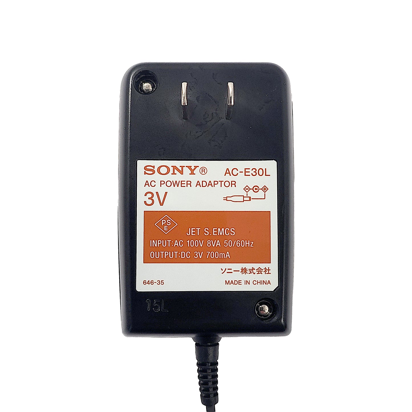 Sony AC-E30L 3V AC Adapter