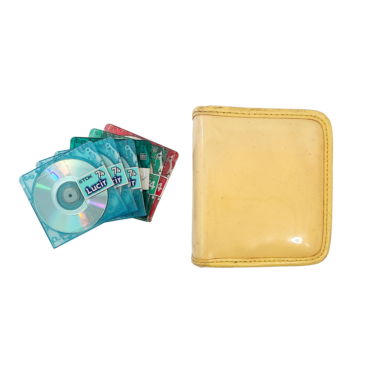 Various Brand MiniDisc 6 Pack + Storage Case]