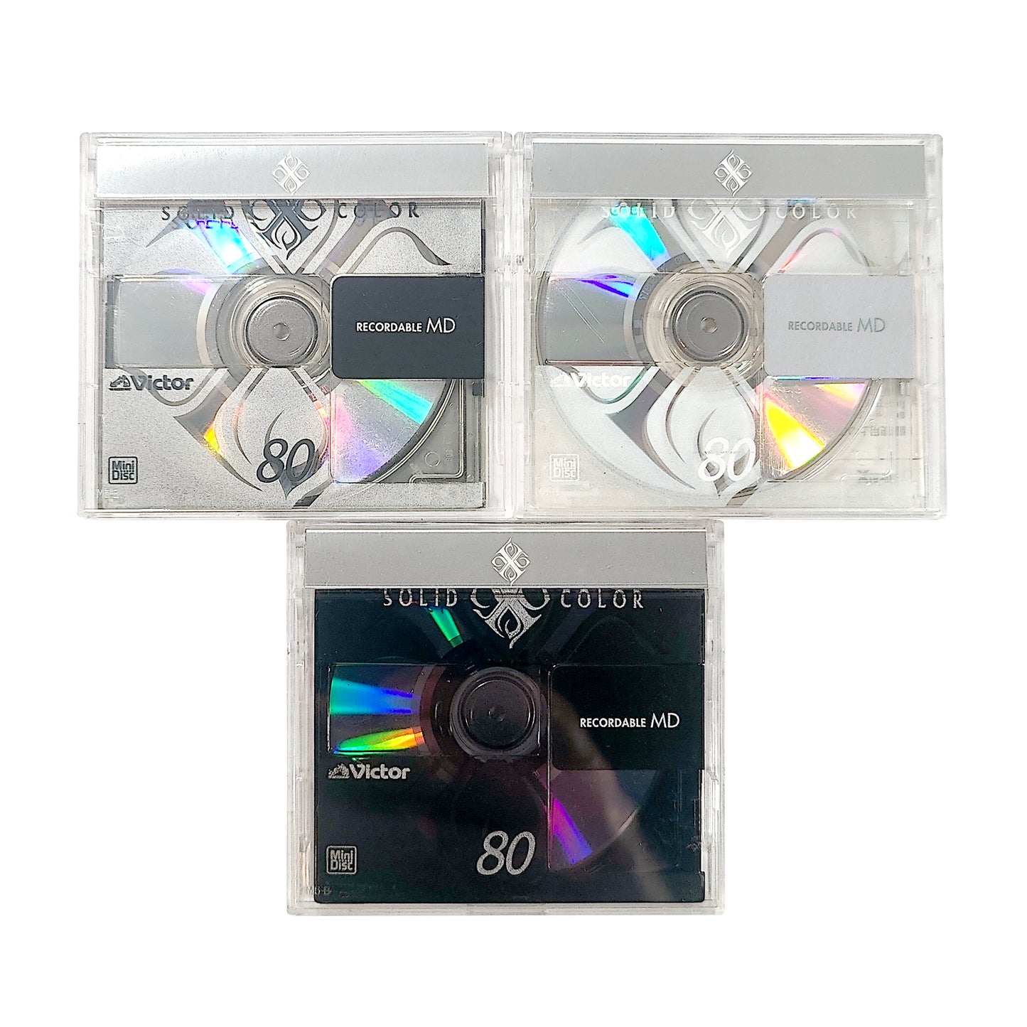 Victor X Kai Solid Color 80 Minute MiniDisc 3 Pack