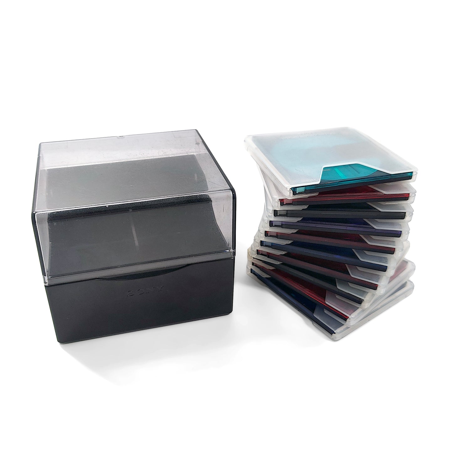 Sony Color Collection 74 & 80 Minute MiniDiscs + Sony Storage Case