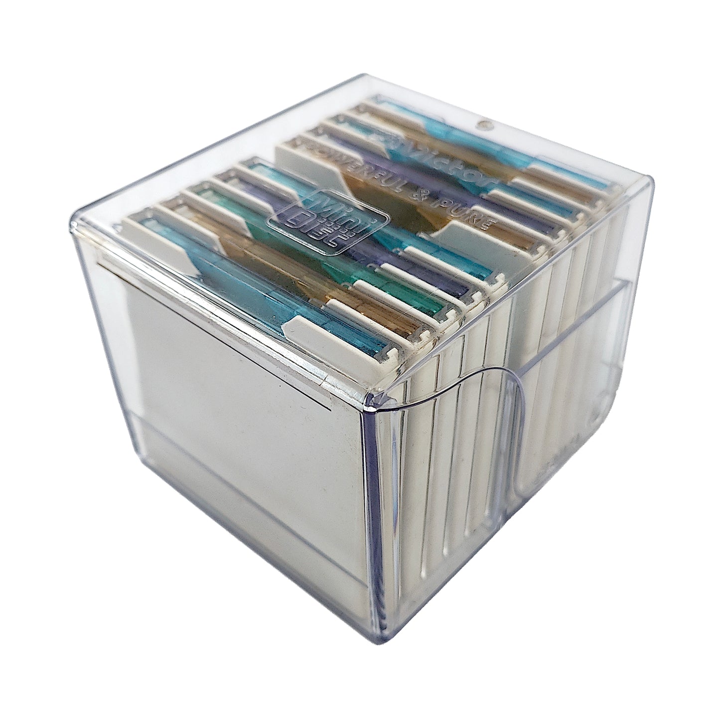 Victor Crystal Colors 74 Minute MiniDiscs + Victor MD Storage Case