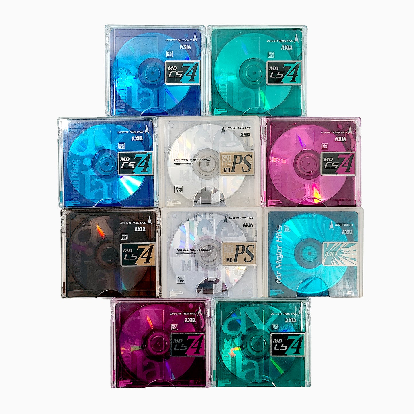 Axia 60 & 74 Minute MiniDisc 10 Pack