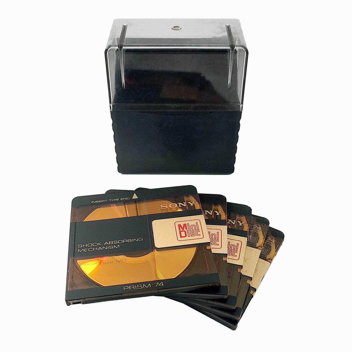Sony Prism 74 Minute MiniDiscs + Sony Storage Case