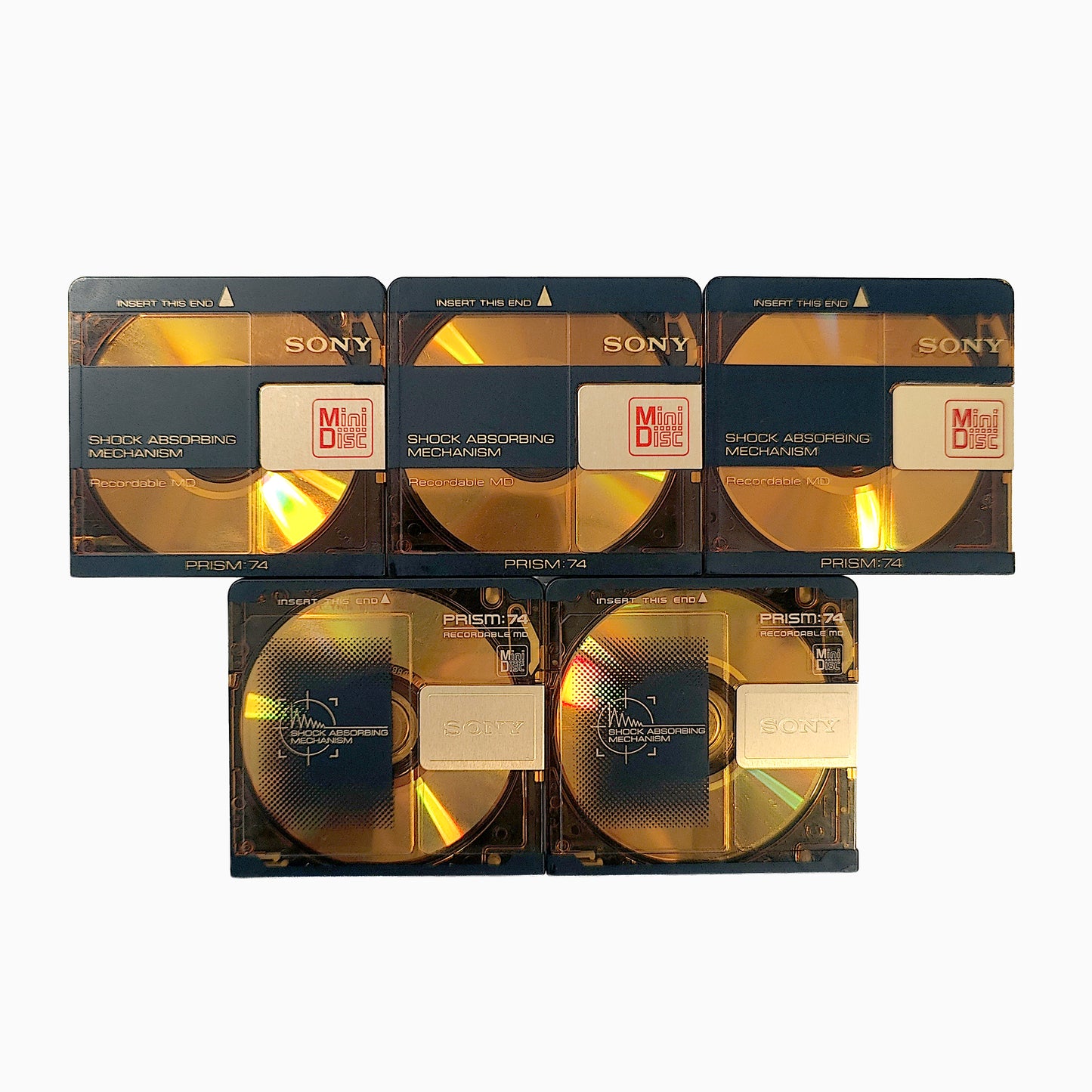 Sony Prism 74 Minute MiniDiscs + Sony Storage Case