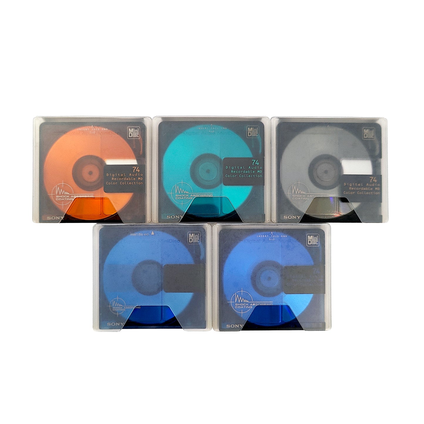 Sony Color Collection 74 Minute MiniDisc 5 Pack