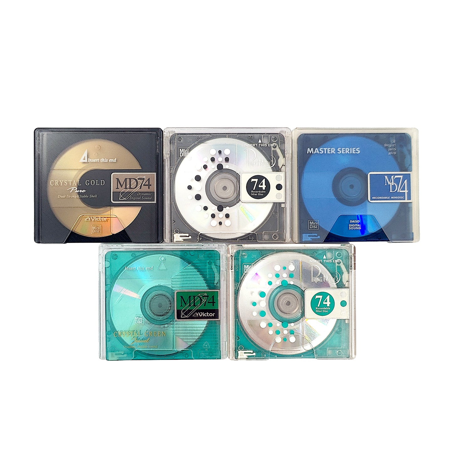 Various Brand 74 Minute MiniDisc 5 Pack