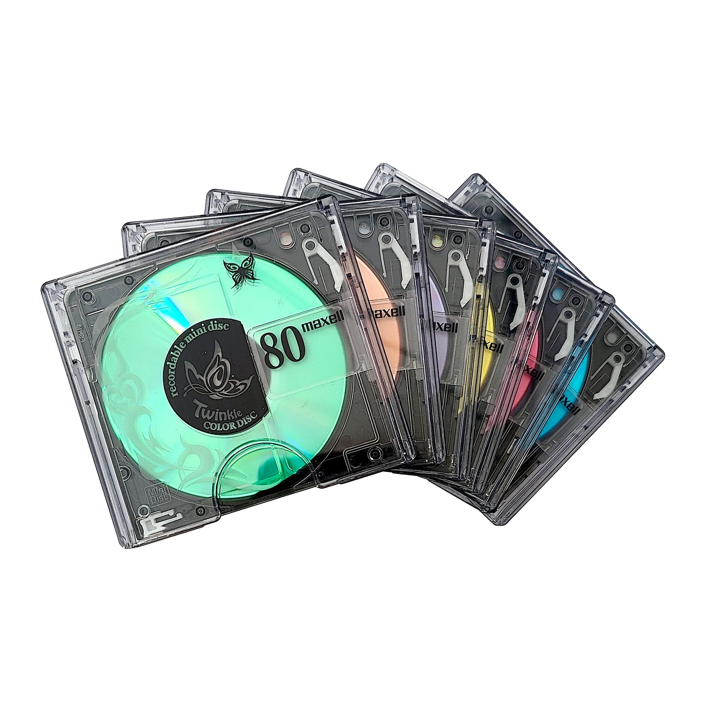 Maxell Twinkle Butterfly 80 Minute MiniDisc 6 Pack