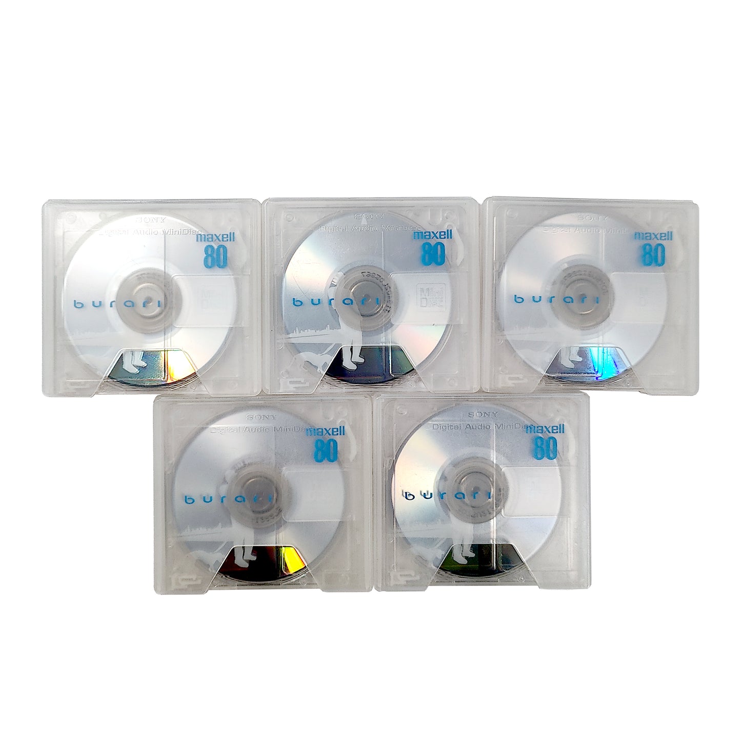 Maxell Burari 80 Minute MiniDisc 5 Pack