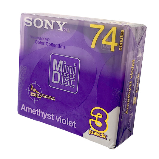 Sony Color Collection 74 Minute MiniDisc 3 Pack