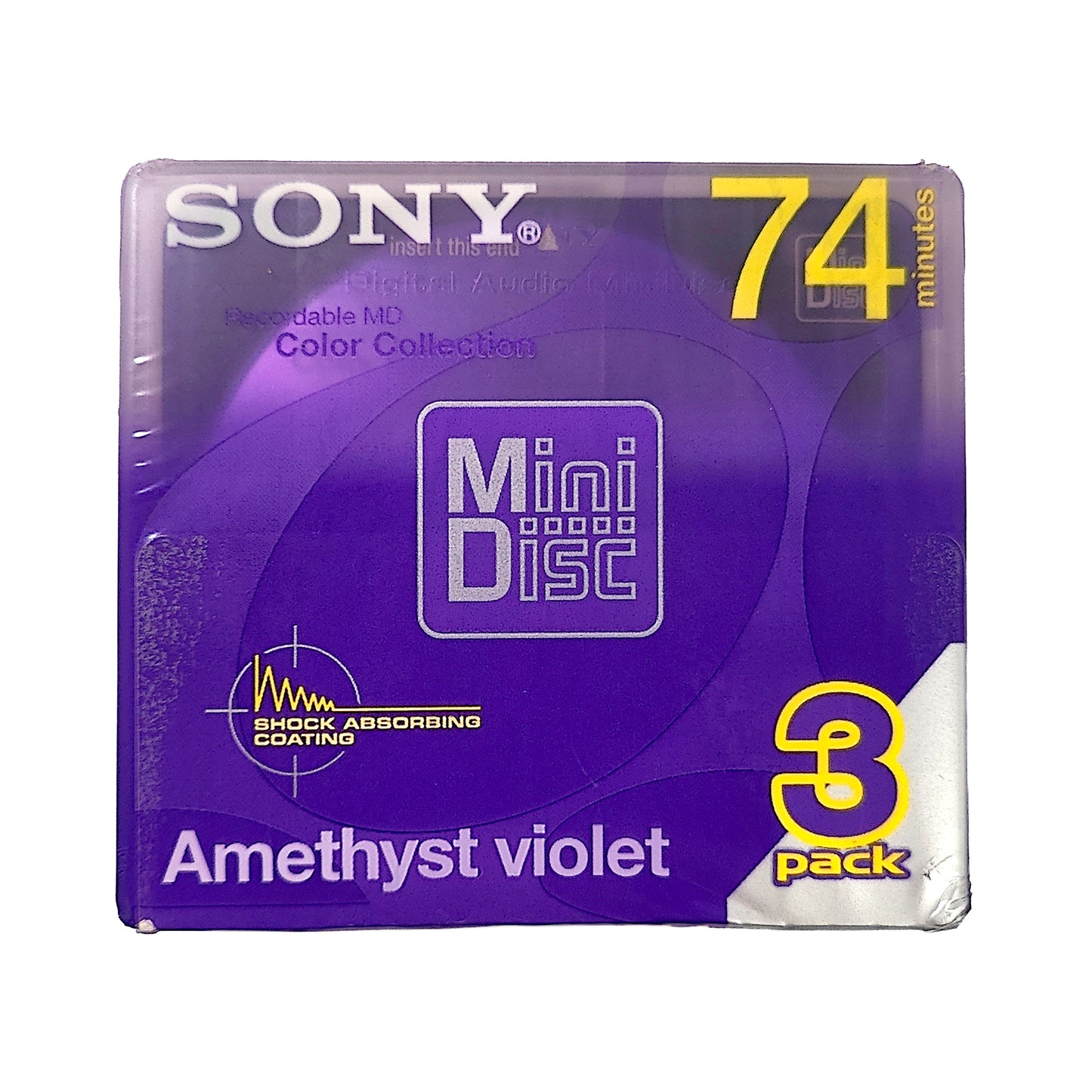 Sony Color Collection 74 Minute MiniDisc 3 Pack
