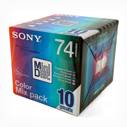 Sony Color Collection 74 Minute MiniDisc 10 Pack