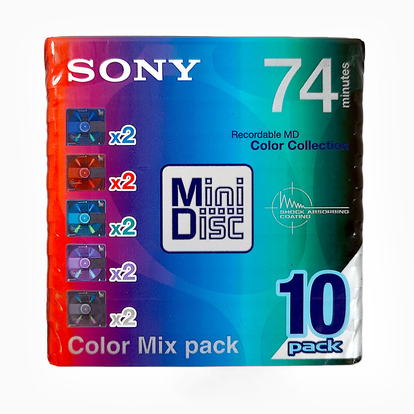 Sony Color Collection 74 Minute MiniDisc 10 Pack