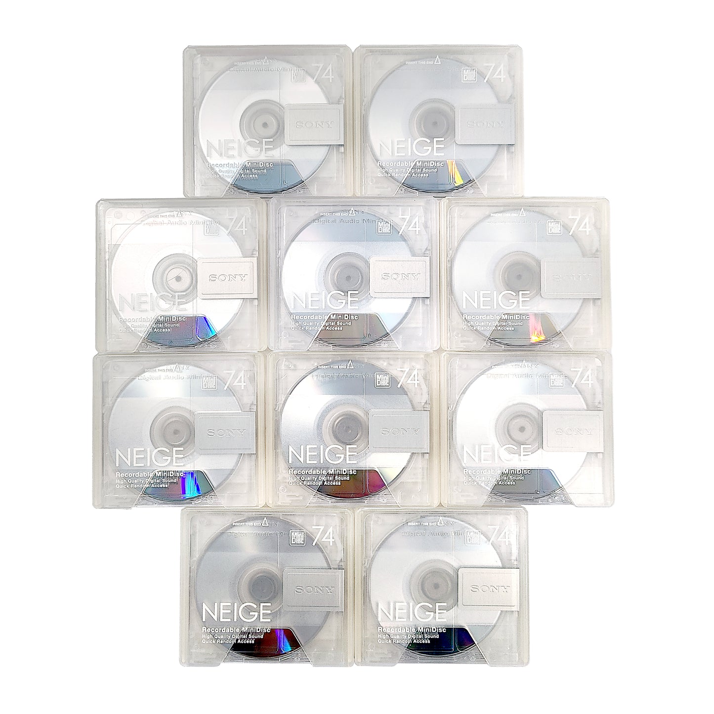 Sony Neige 74 Minute MiniDisc 10 Pack