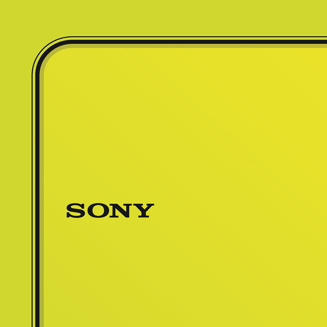 An original Sony MZ-E630 MiniDisc player poster design - a minimal illustration of Sony's iconic MZ-E630 MD player in the lime green colour way, on a clean background.