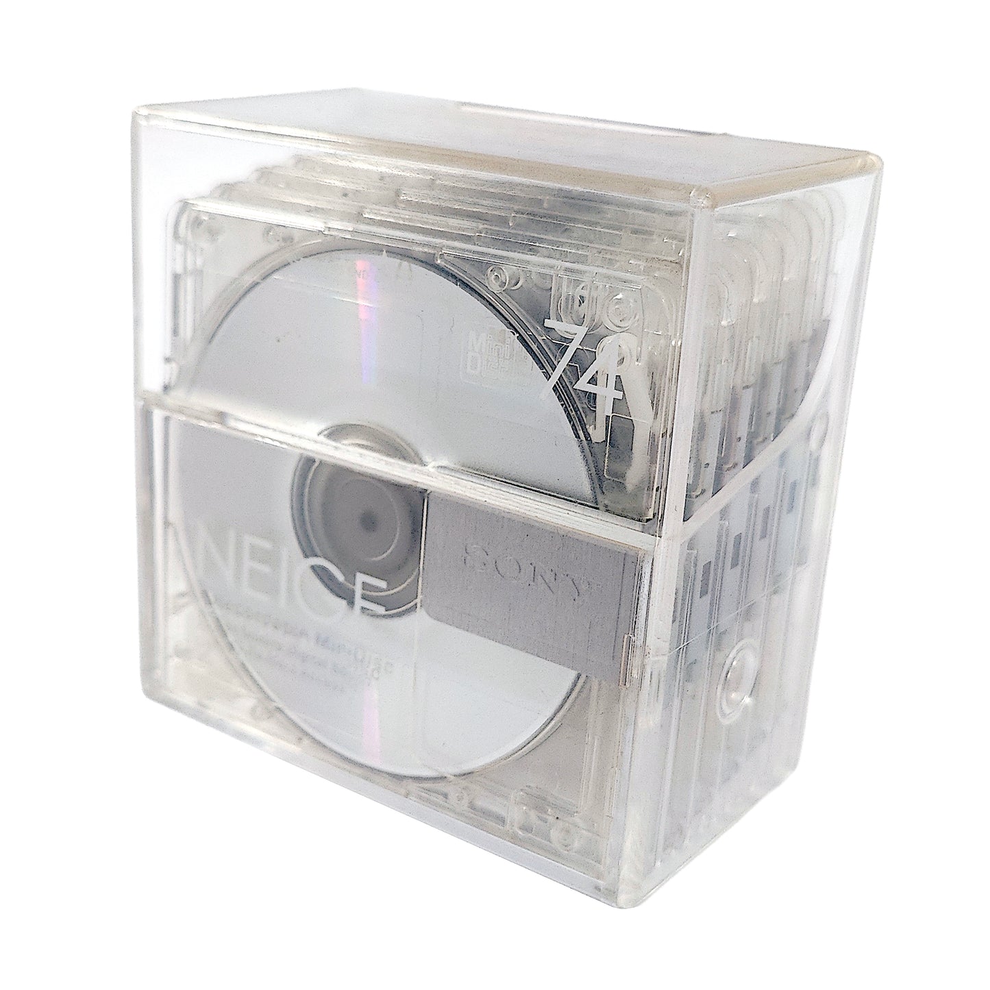 Sony Neige 74 Minute MiniDisc 6 Pack + Storage Case