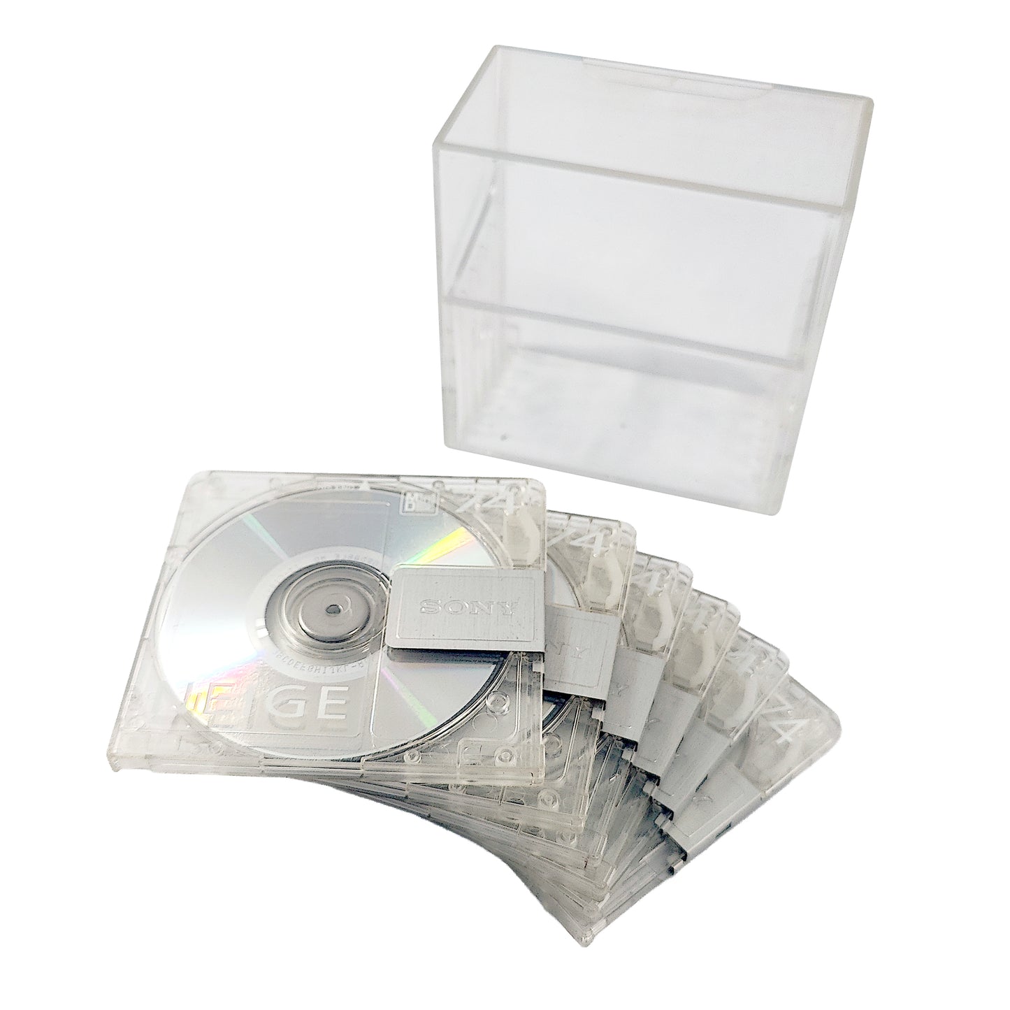 Sony Neige 74 Minute MiniDisc 6 Pack + Storage Case